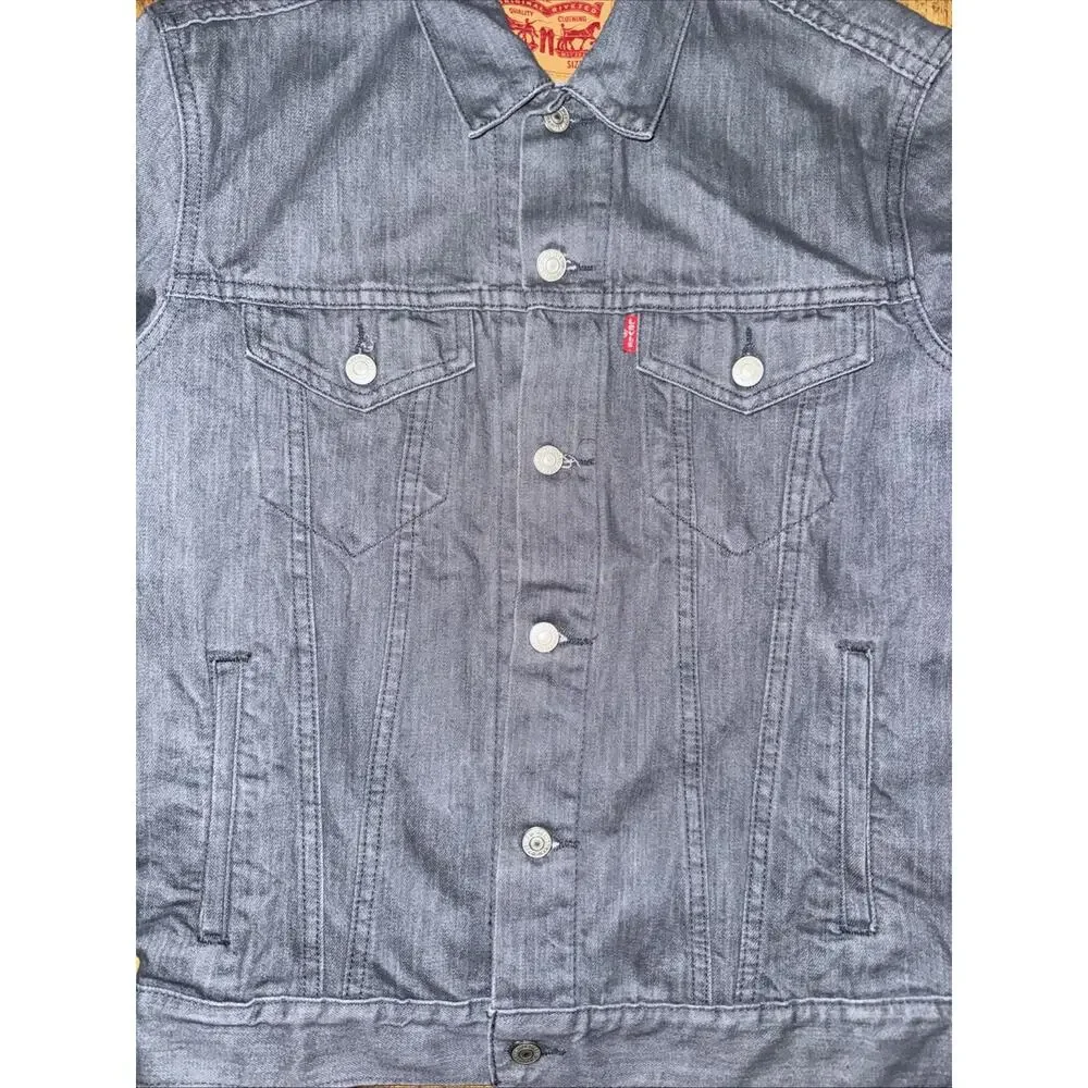 Levi’s Type 3 Denim Jacket Medium Grey 20x25 USA Workwear Vintage